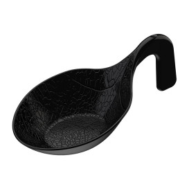 Colher Degustação PS "Clorofilla" Preto 9,8cm (30 Uds)