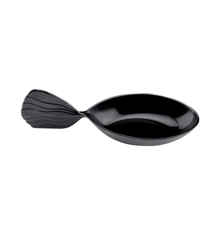 Colher Degustação Single-Dose Fish Preto 120 mm (30 Unidades) Colher Degustação Single-Dose Fish Preto 120 mm (30 Unidades)
