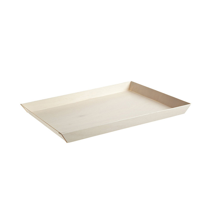 Bandeja de Madeira 38x27,4x3cm 2400ml (100 Uds) Bandeja de Madeira 38x27,4x3cm 2400ml (100 Uds)