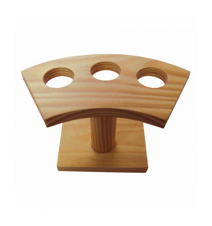 Stand de Bambu para 3 Cones (10 Uds) Stand de Bambu para 3 Cones (10 Uds)