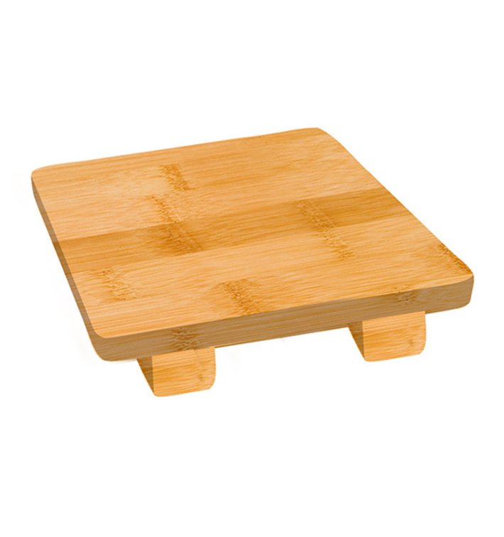 Bandeja de Bambu 15x15x2,5cm (1 Uds)