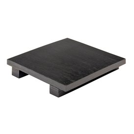 Bandeja de Bambu Preta 15x15x2,5cm (1 Uds)