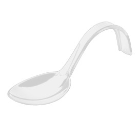 Colher Degustação Asa Curva Branco 130mm (50 Uds)