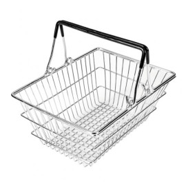 Mini Cesta de Compras Aço 18,5x13,5x9cm (6 Uds)