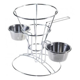 Cesta Apresentaçao de Aço 2 Recipientes Ø108x152mm (1 Ud)