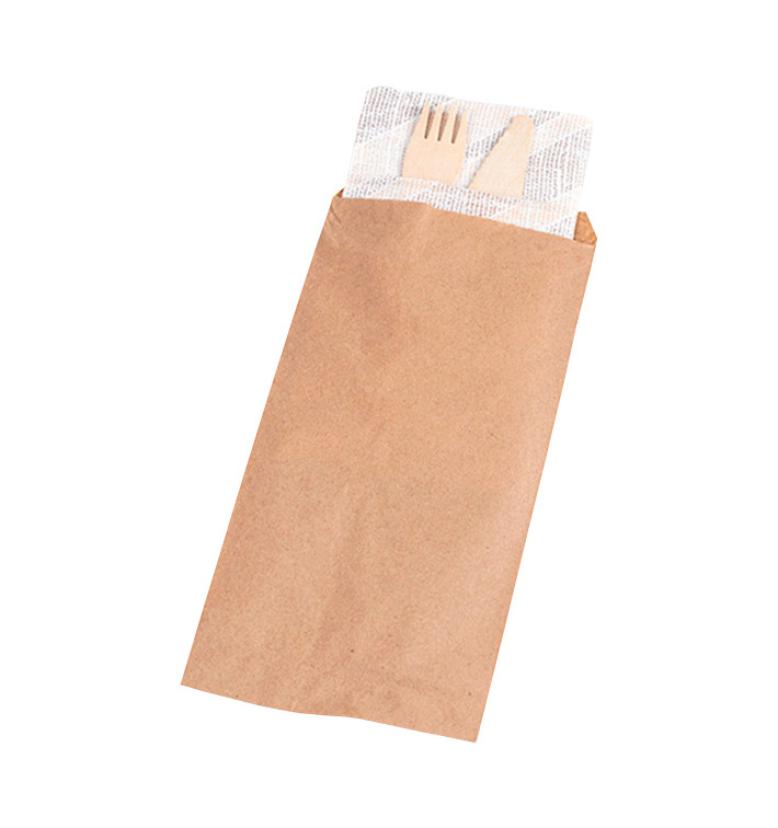 Envelopes de Talheres Kraft 9x24cm (1000 Uds) Envelopes de Talheres Kraft 9x24cm (1000 Uds)