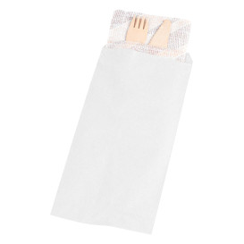 Envelopes de Talheres Branco 11x24cm (125 Uds)