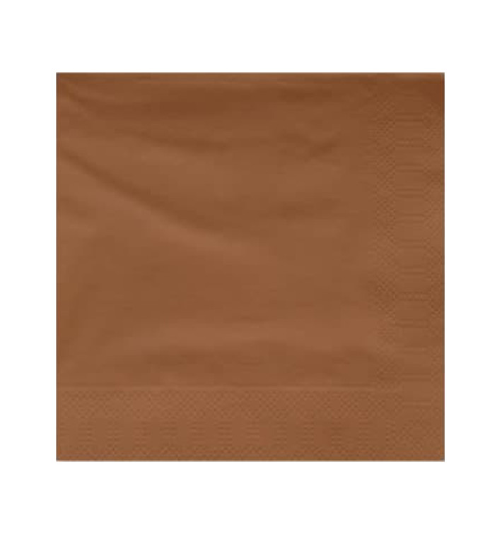 Guardanapos Papel Fl Dupla Marrom 20x20cm (100 Uds) Guardanapos Papel Fl Dupla Marrom 20x20cm (100 Uds)