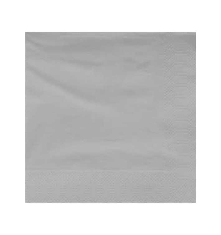 Guardanapos Papel Fl Dupla Cinza 20x20cm (100 Uds) Guardanapos Papel Fl Dupla Cinza 20x20cm (100 Uds)