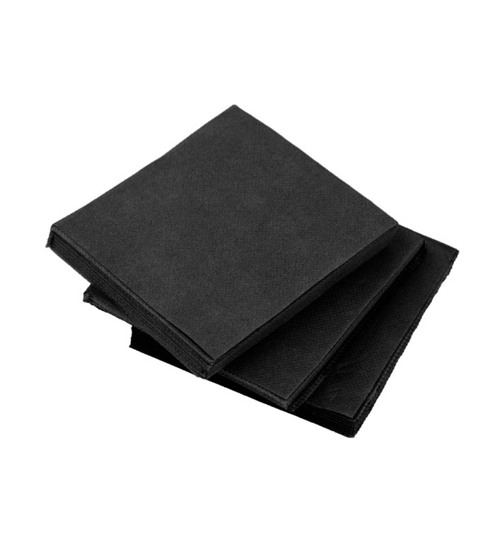 Guardanapos Papel Microdot Preto 20x20cm (2400 Uds) Guardanapos Papel Microdot Preto 20x20cm (2400 Uds)