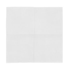 Guardanapos Papel Ponta Ponta Branco 25x25cm (100 Uds)