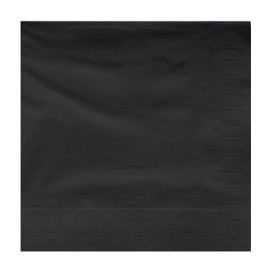 Guardanapos Papel Fl Dupla Preto 25x25cm (200 Uds)