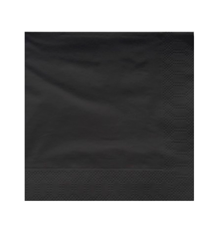 Guardanapos Papel Fl Dupla Preto 25x25cm (3400 Uds) Guardanapos Papel Fl Dupla Preto 25x25cm (3400 Uds)