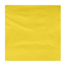 Guardanapos Papel Fl Dupla Amarelo 25x25cm (200 Uds)