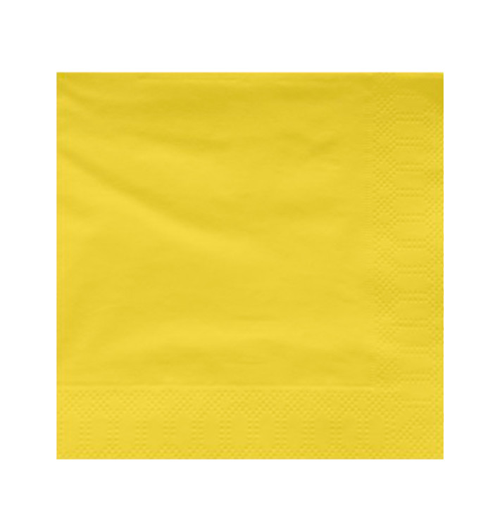 Guardanapos Papel Fl Dupla Amarelo 25x25cm (200 Uds) Guardanapos Papel Fl Dupla Amarelo 25x25cm (200 Uds)