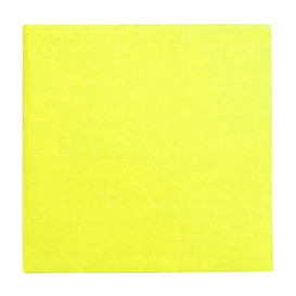 Guardanapos Papel Ponta Ponta Amarelo 25x25cm (50 Uds)