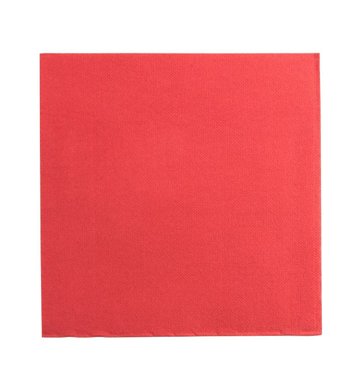 Guardanapos Papel Ponta Ponta Vermelho 25x25cm (2100 Uds)