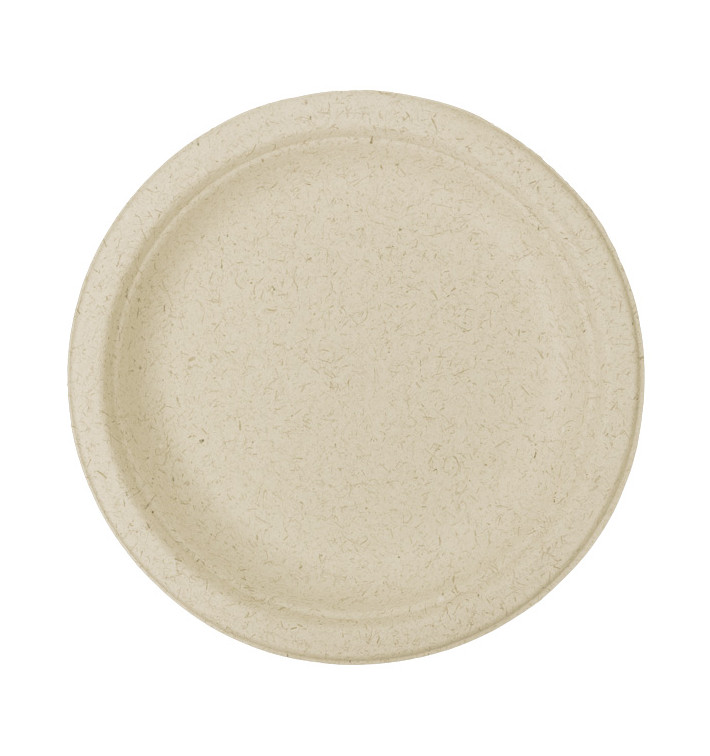 Prato de Farelo de Trigo Natural Ø18cm (50 Uds) Prato de Farelo de Trigo Natural Ø18cm (50 Uds)