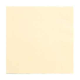 Guardanapos Papel Ponta Ponta Creme 25x25cm (50 Uds)