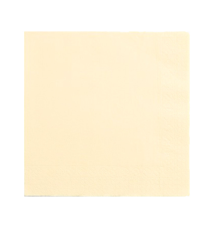 Guardanapos Papel Ponta Ponta Creme 25x25cm (50 Uds)