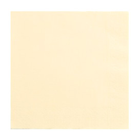 Guardanapos Papel Creme 2F Ponta-Ponta 33x33cm (50 Uds)