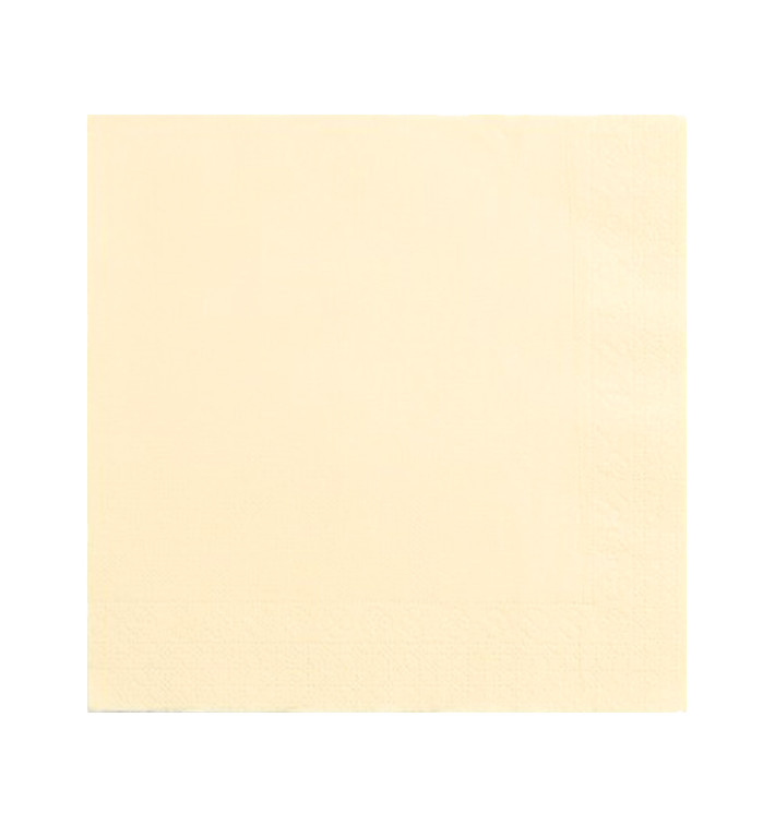 Guardanapos Papel Creme 2F Ponta-Ponta 33x33cm (50 Uds) Guardanapos Papel Creme 2F Ponta-Ponta 33x33cm (50 Uds)