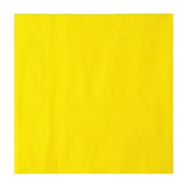 Guardanapos Papel Amarelo 2F Ponta-Ponta 33x33cm (50 Uds)