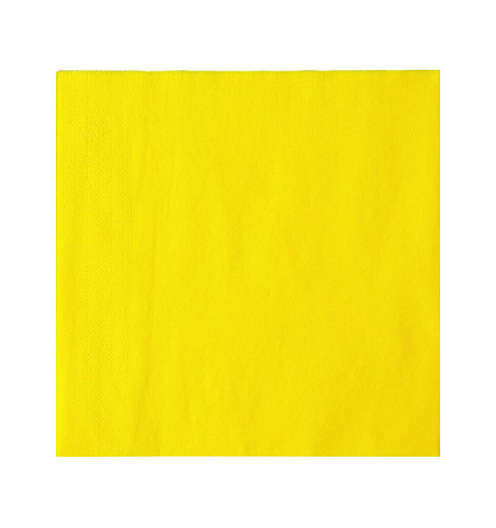 Guardanapos Papel Amarelo 2F Ponta-Ponta 33x33cm (50 Uds) Guardanapos Papel Amarelo 2F Ponta-Ponta 33x33cm (50 Uds)