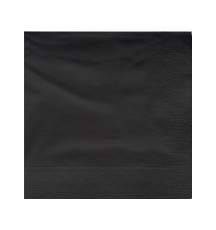 Guardanapos Papel Fl Dupla Preto 40x40cm (50 Uds) Guardanapos Papel Fl Dupla Preto 40x40cm (50 Uds)