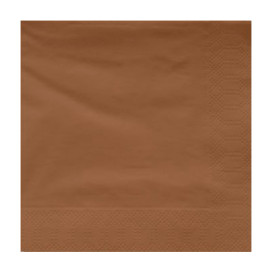 Guardanapos Papel Fl Dupla Marrom 40x40cm (50 Uds)