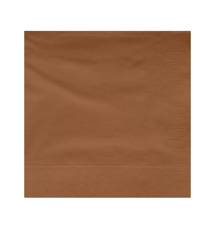 Guardanapos Papel Fl Dupla Marrom 40x40cm (50 Uds) Guardanapos Papel Fl Dupla Marrom 40x40cm (50 Uds)