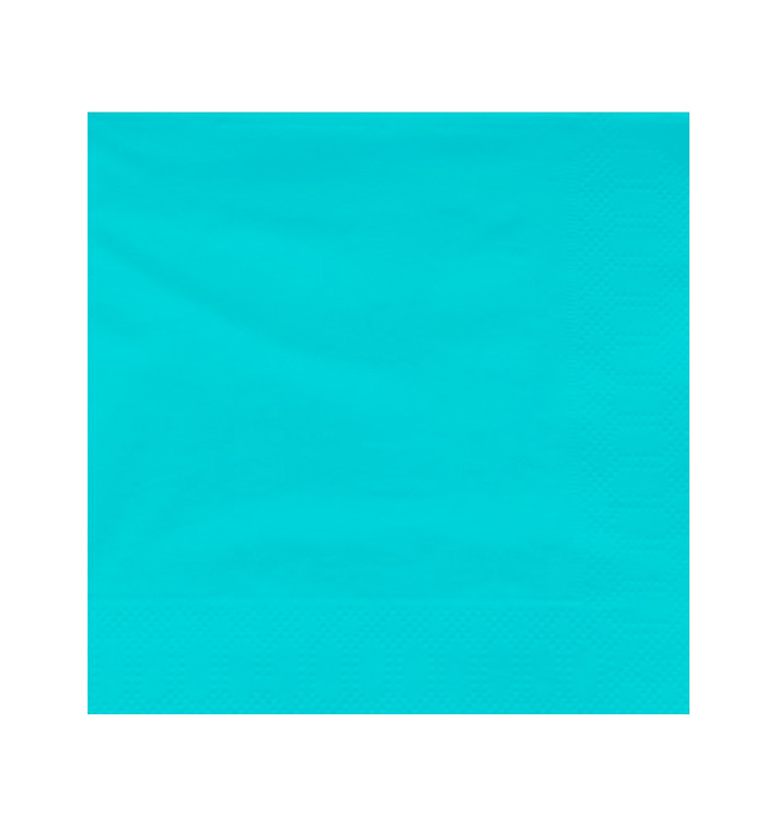 Guardanapos Papel Fl Dupla Turquesa 40x40cm (50 Uds) Guardanapos Papel Fl Dupla Turquesa 40x40cm (50 Uds)