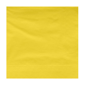 Guardanapos Papel Fl Dupla Amarelo 40x40cm (50 Uds)