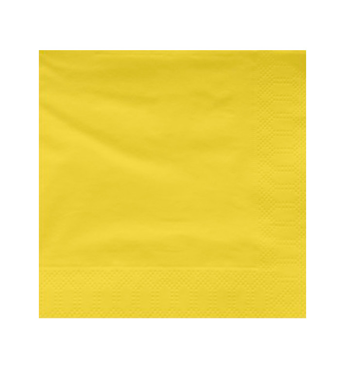 Guardanapos Papel Fl Dupla Amarelo 40x40cm (50 Uds) Guardanapos Papel Fl Dupla Amarelo 40x40cm (50 Uds)