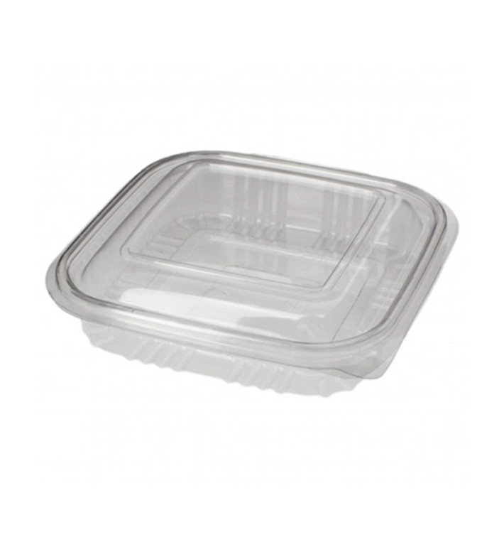 Embalagem Plastico Quadrado Tampa Bisagra PET 250ml (900 Uds) Embalagem Plastico Quadrado Tampa Bisagra PET 250ml (900 Uds)