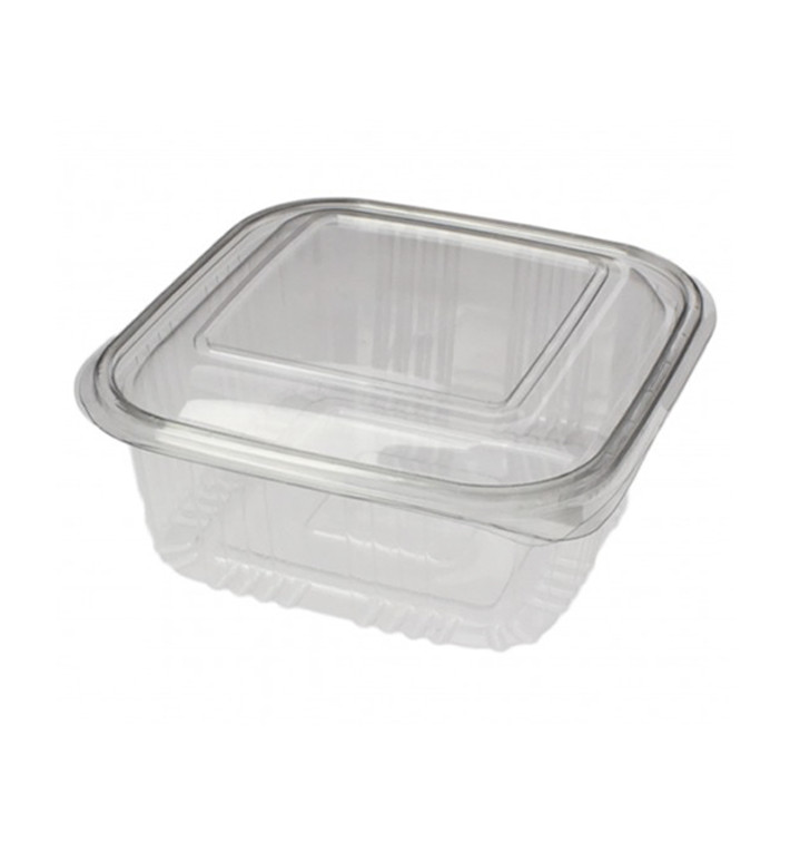 Embalagem Plastico Quadrado Tampa Bisagra PET 500ml (900 Uds) Embalagem Plastico Quadrado Tampa Bisagra PET 500ml (900 Uds)