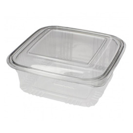 Embalagem Plastico Quadrado Tampa Bisagra PET 750ml (600 Uds)