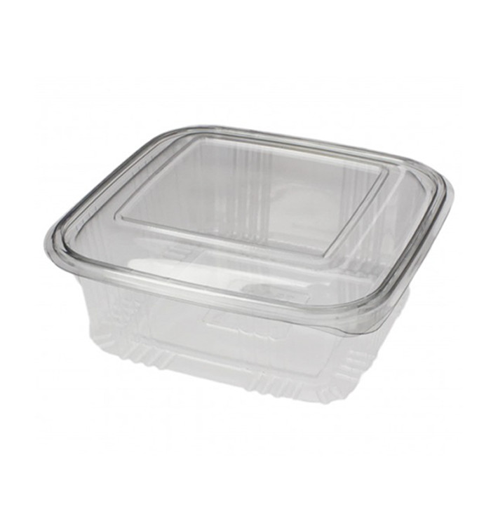 Embalagem Plastico Quadrado Tampa Bisagra PET 750ml (600 Uds) Embalagem Plastico Quadrado Tampa Bisagra PET 750ml (600 Uds)