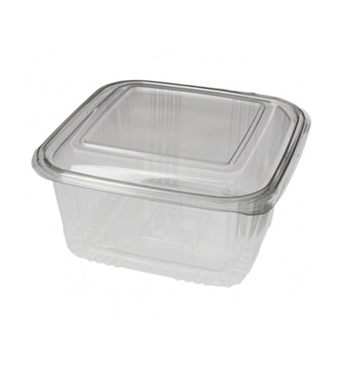 Embalagem Plastico Quadrado Tampa Bisagra PET 1000ml (600 Uds) Embalagem Plastico Quadrado Tampa Bisagra PET 1000ml (600 Uds)