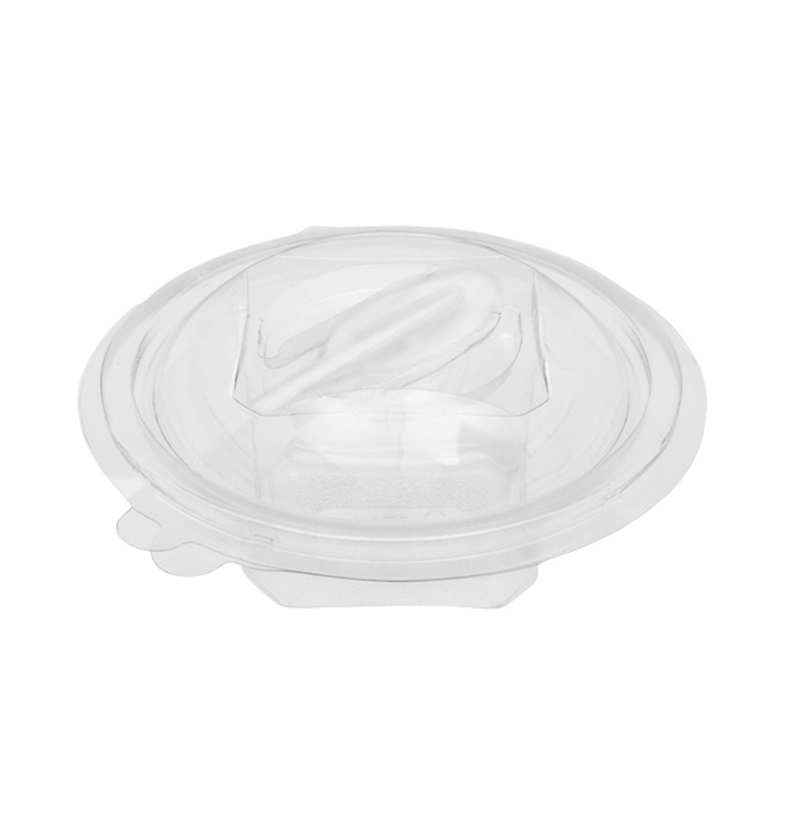 Tigela Redonda Bisagra APET com Colher 150ml Ø120mm (420 Uds) Tigela Redonda Bisagra APET com Colher 150ml Ø120mm (420 Uds)