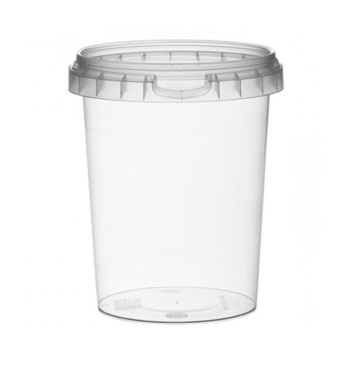 Embalagem Plastico Com Tampa Inviolável 520ml Ø9,5 (19 Uds) Embalagem Plastico Com Tampa Inviolável 520ml Ø9,5 (19 Uds)