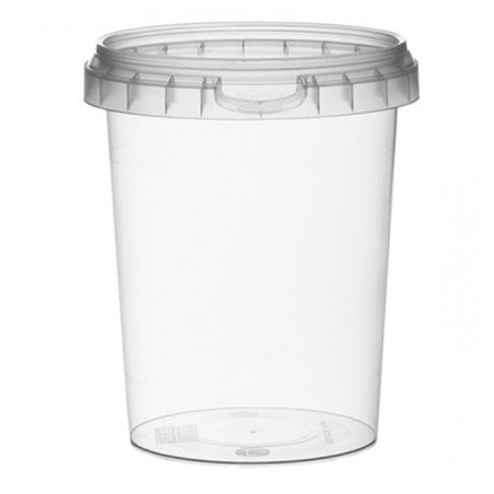 Embalagem Plastico Com Tampa Inviolável 520ml Ø9,5 (19 Uds)