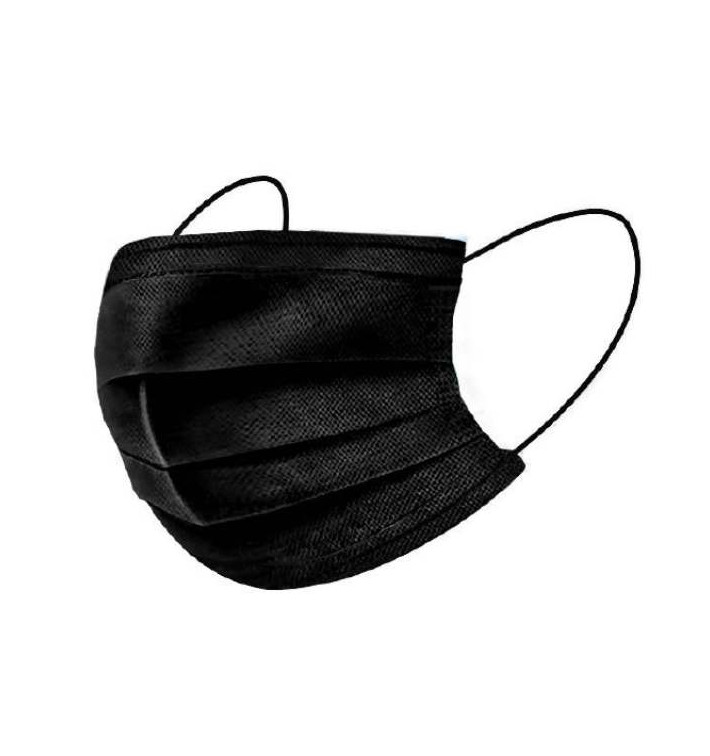 Máscara com Elástico TNT 3D Tipo IIR Preto (50 Uds) Máscara com Elástico TNT 3D Tipo IIR Preto (50 Uds)