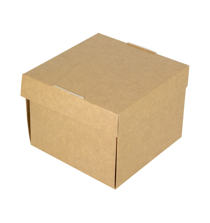 Caixa Hambúrguer Gourmet Kraft 13x13x10cm (25 Uds)