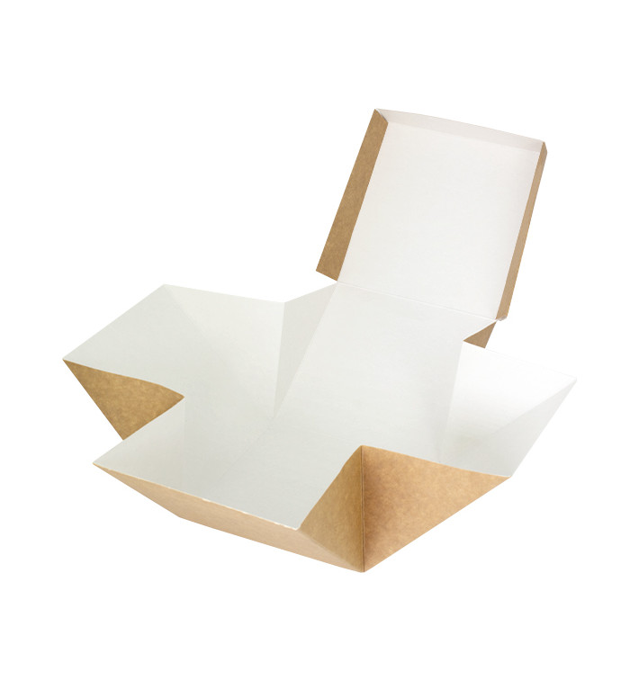 Caixa Hambúrguer Gourmet Kraft 13x13x13cm (25 Uds) Caixa Hambúrguer Gourmet Kraft 13x13x13cm (25 Uds)