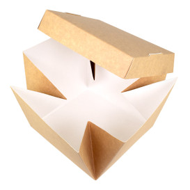 Caixa Hambúrguer Gourmet Kraft 13x13x13cm (150 Uds)