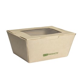  Caixa TakeAway com alça Kraft 12,5x25x7,5cm (250 Uds)