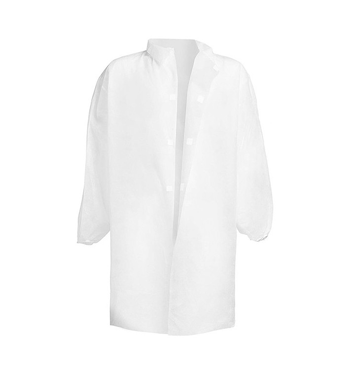 Bata Industria TST PP Velcro e Sem Bolsos Branco 3XL 35gr (50 Uds) Bata Industria TST PP Velcro e Sem Bolsos Branco 3XL 35gr (50 Uds)