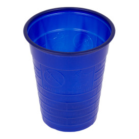 Copo de Plastico PS Azul Escuro 200ml Ø7cm (50 Unidades)