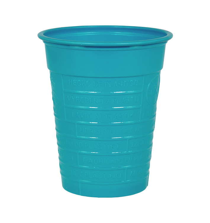 Copo de Plastico PS Turquesa 200ml Ø7cm (50 Unidades)